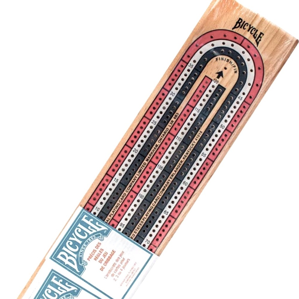 BICYCLE Wooden Cribbage Board Classic Card Game NEW/SEALED
